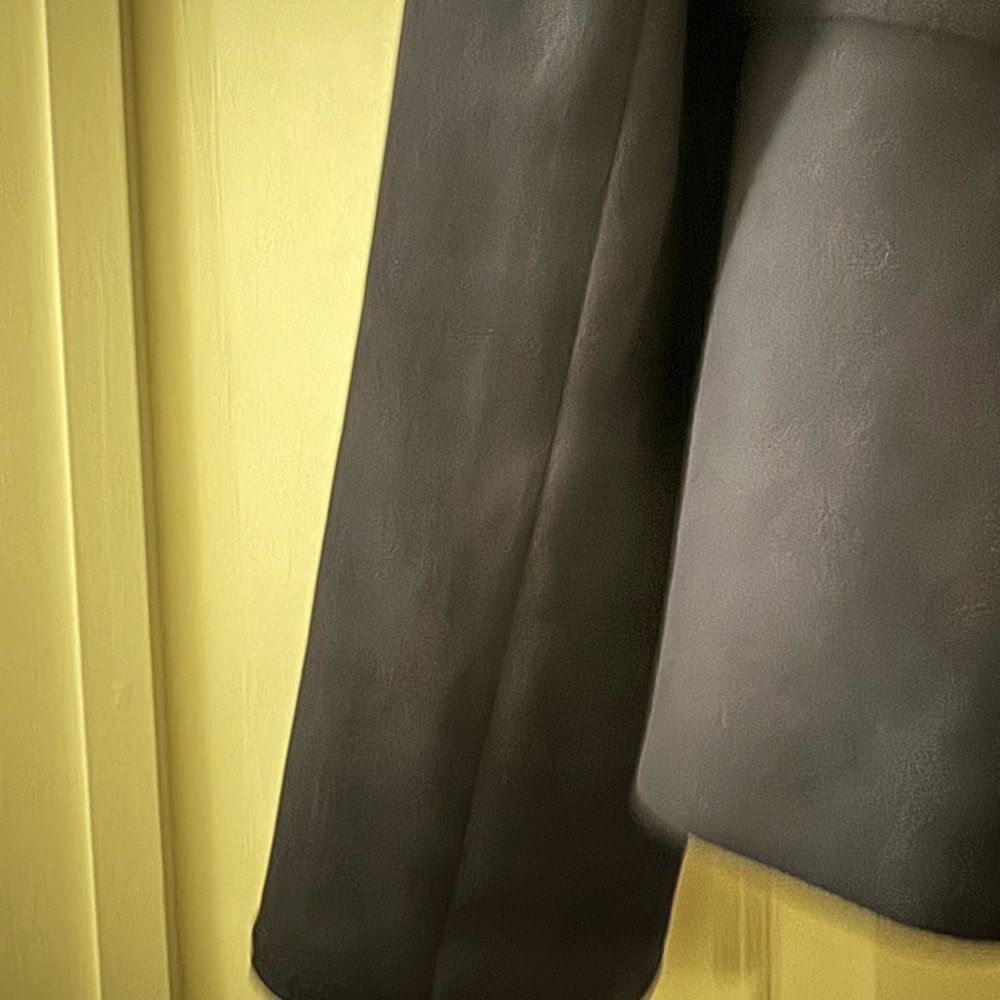 DKNY structure Navy Blue Faux Suede Blazer - Picture 2 of 5